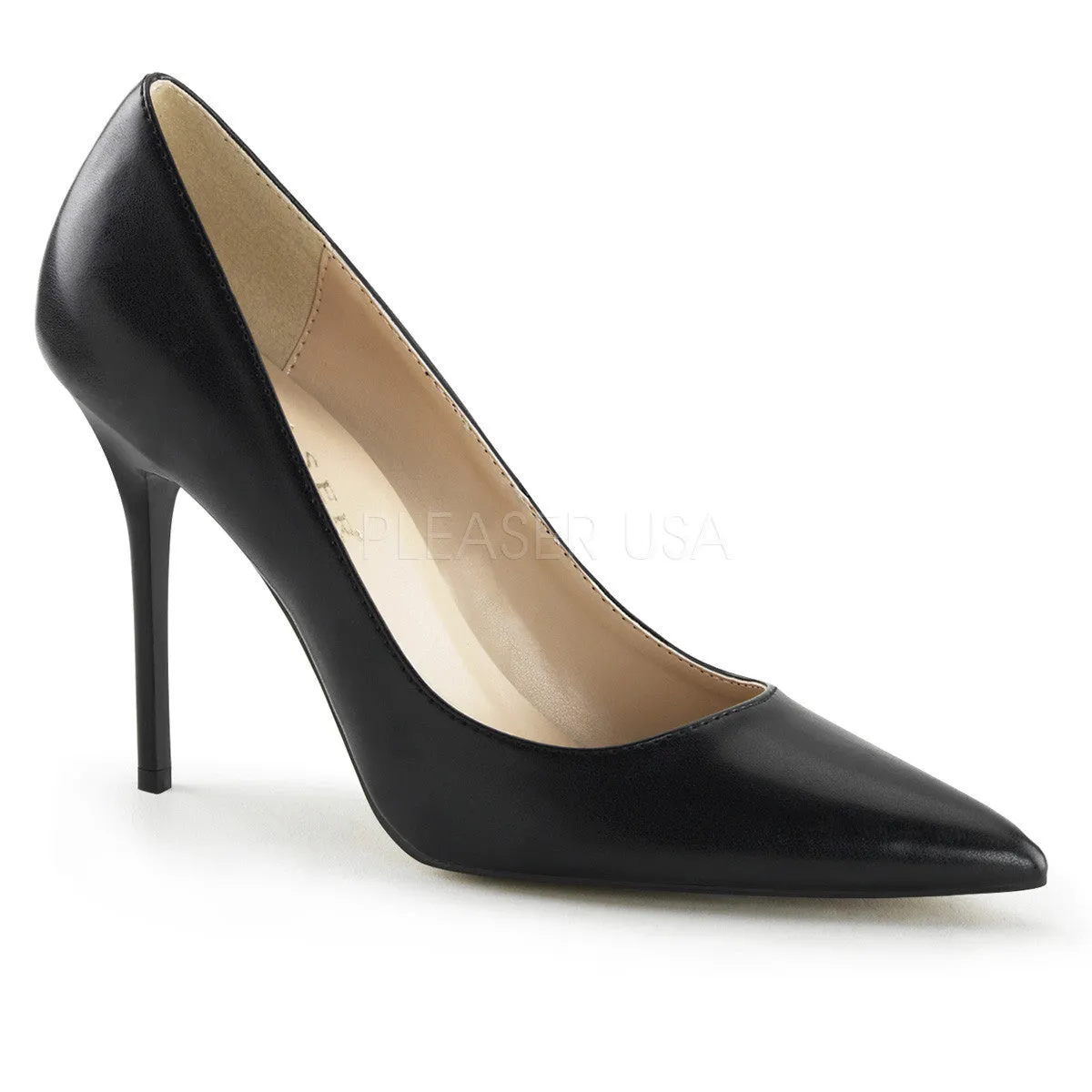 4 Inch Heel CLASSIQUE-20 Black Pu