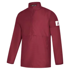 adidas Men's Collegiate Burgundy/White Game Mode Long Sleeve Quarter Zip