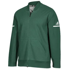 adidas Men's Dark Green/White Squad Bomber Jacket