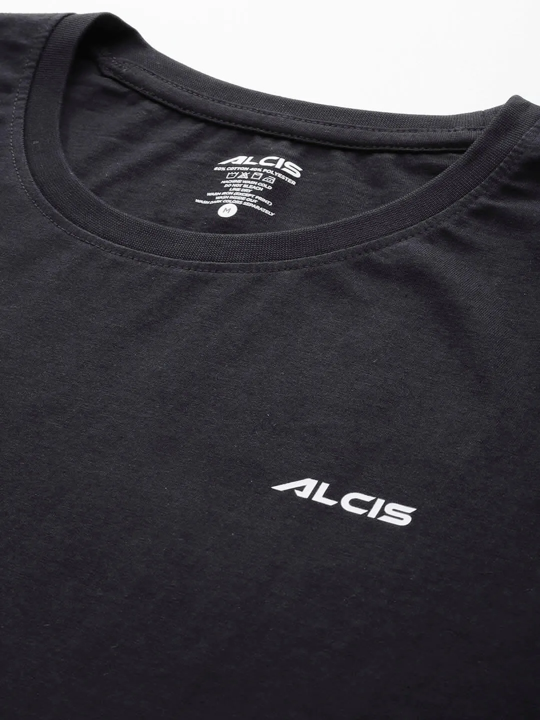 Alcis Men Black Typography Printed T-shirt