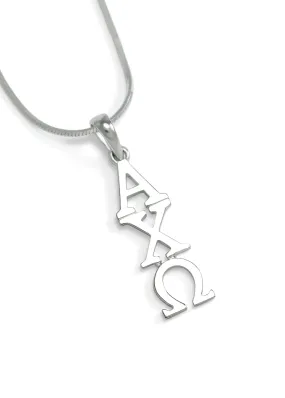 Alpha Chi Omega Sterling Silver Lavaliere Pendant