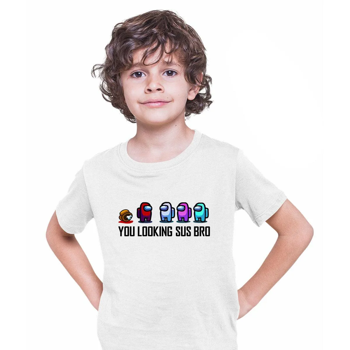 AMONG US T-SHIRT - IMPOSTOR GAMING RETRO FUNNY COOL GIFT CHRISTMAS CREW MATE SUS T-shirt for Kids