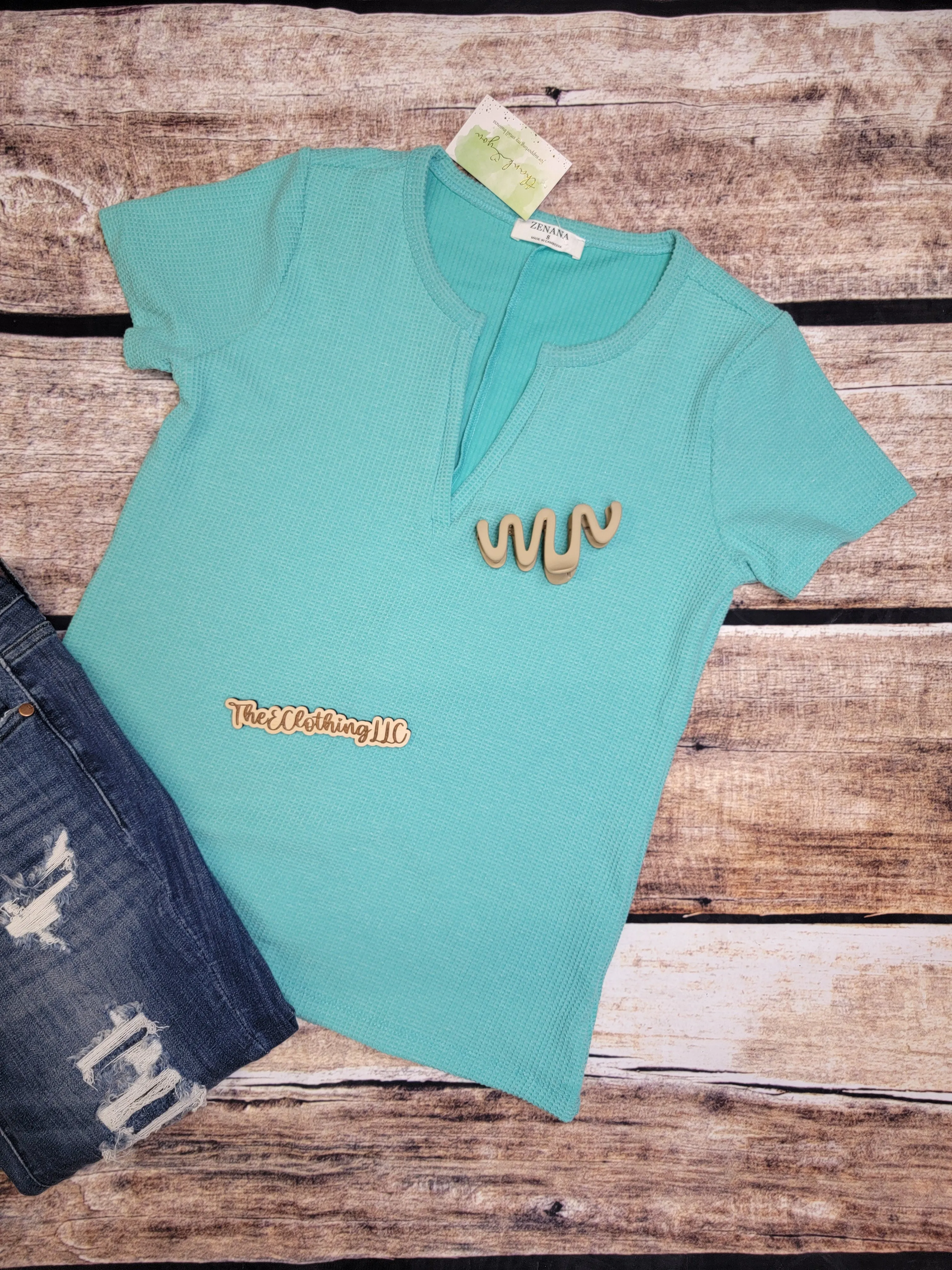 Baby Waffle Short Sleeve Top