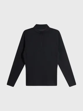 BARRY'S BLACK HALF ZIP LONG SLEEVE