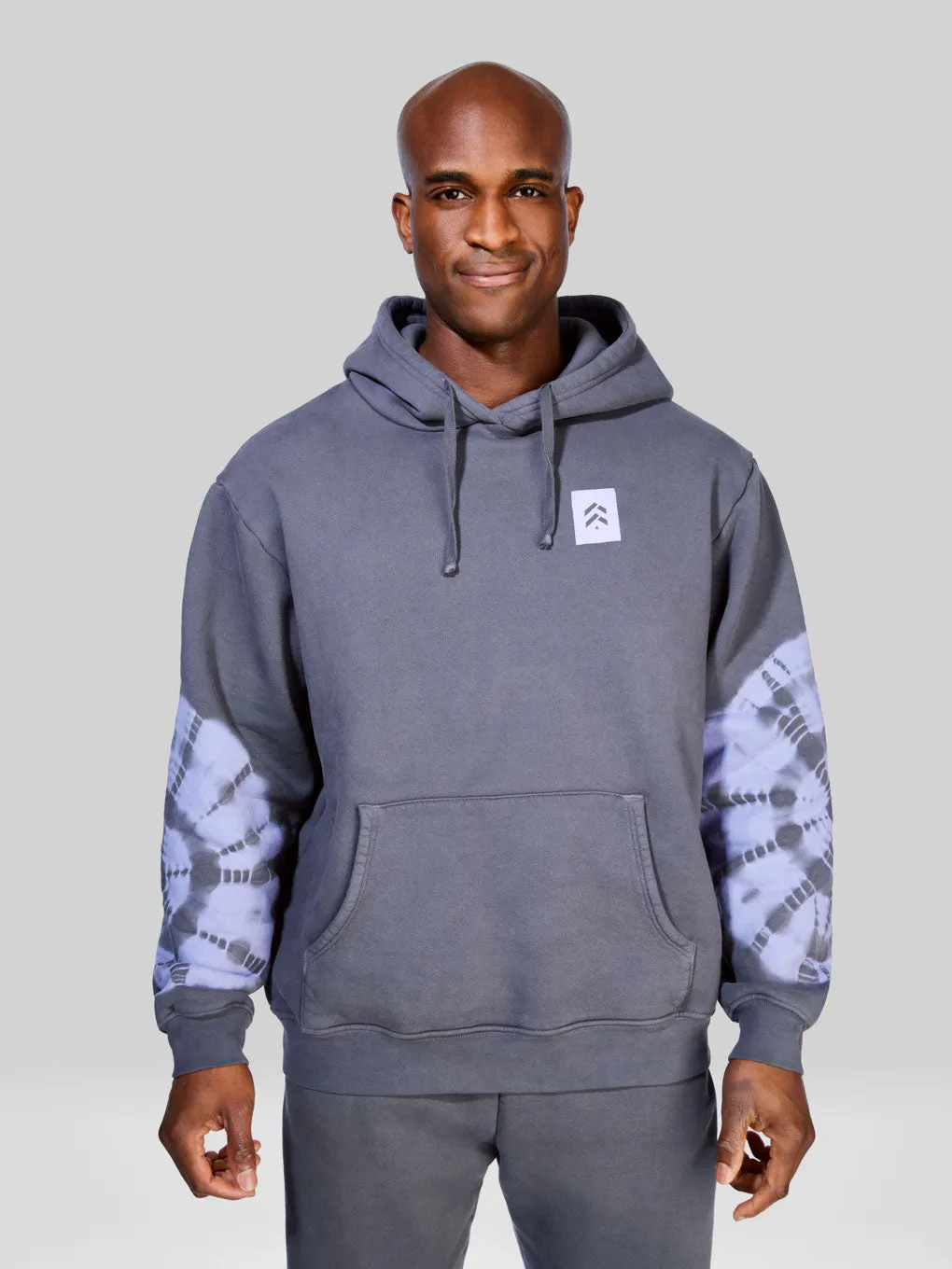 BARRY'S GUNMETAL/PERIWINKLE TIE DYE HOODIE