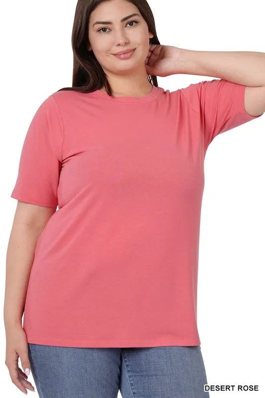 Basic Round Neck Tee - Desert Rose