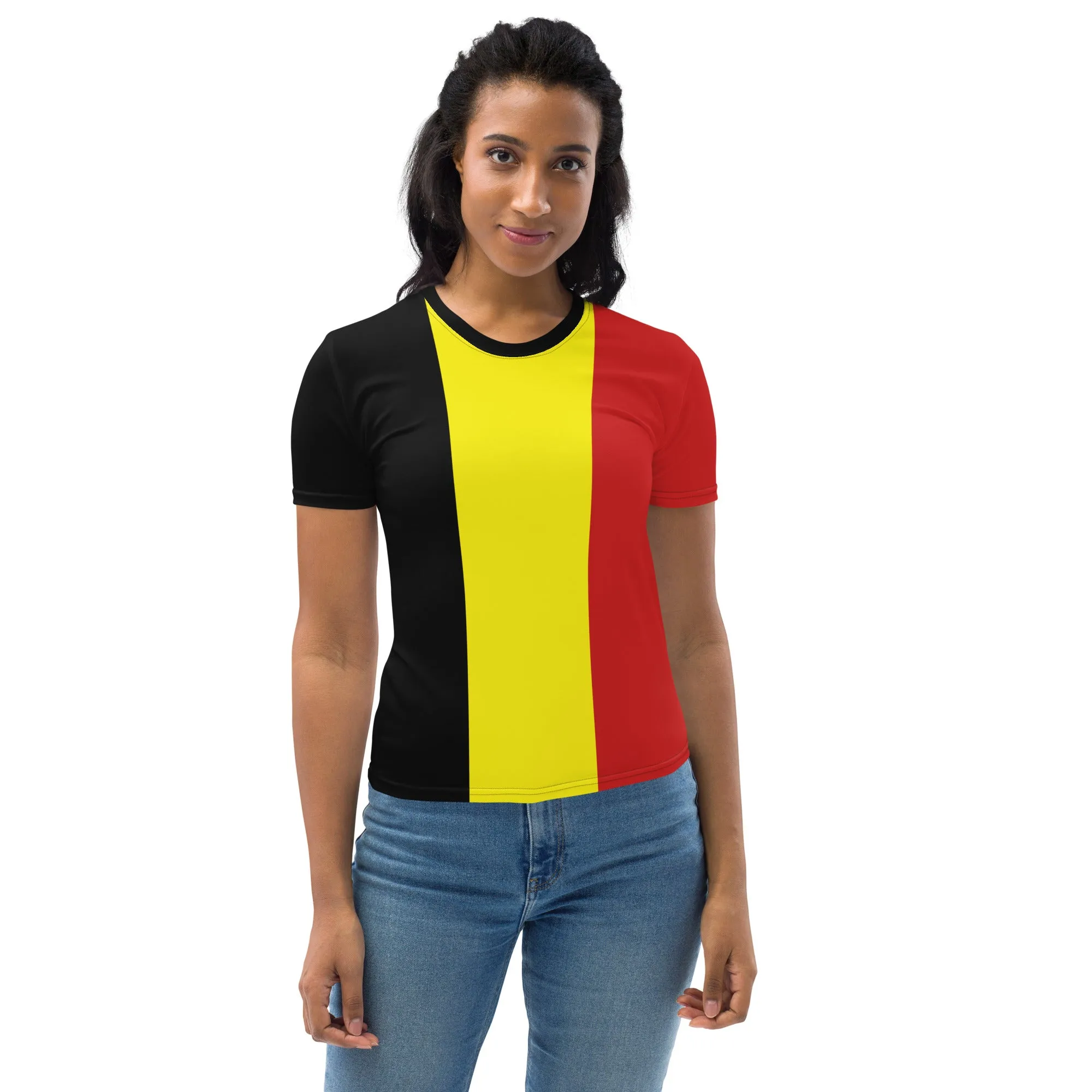 Belgium Flag T-shirt For Women