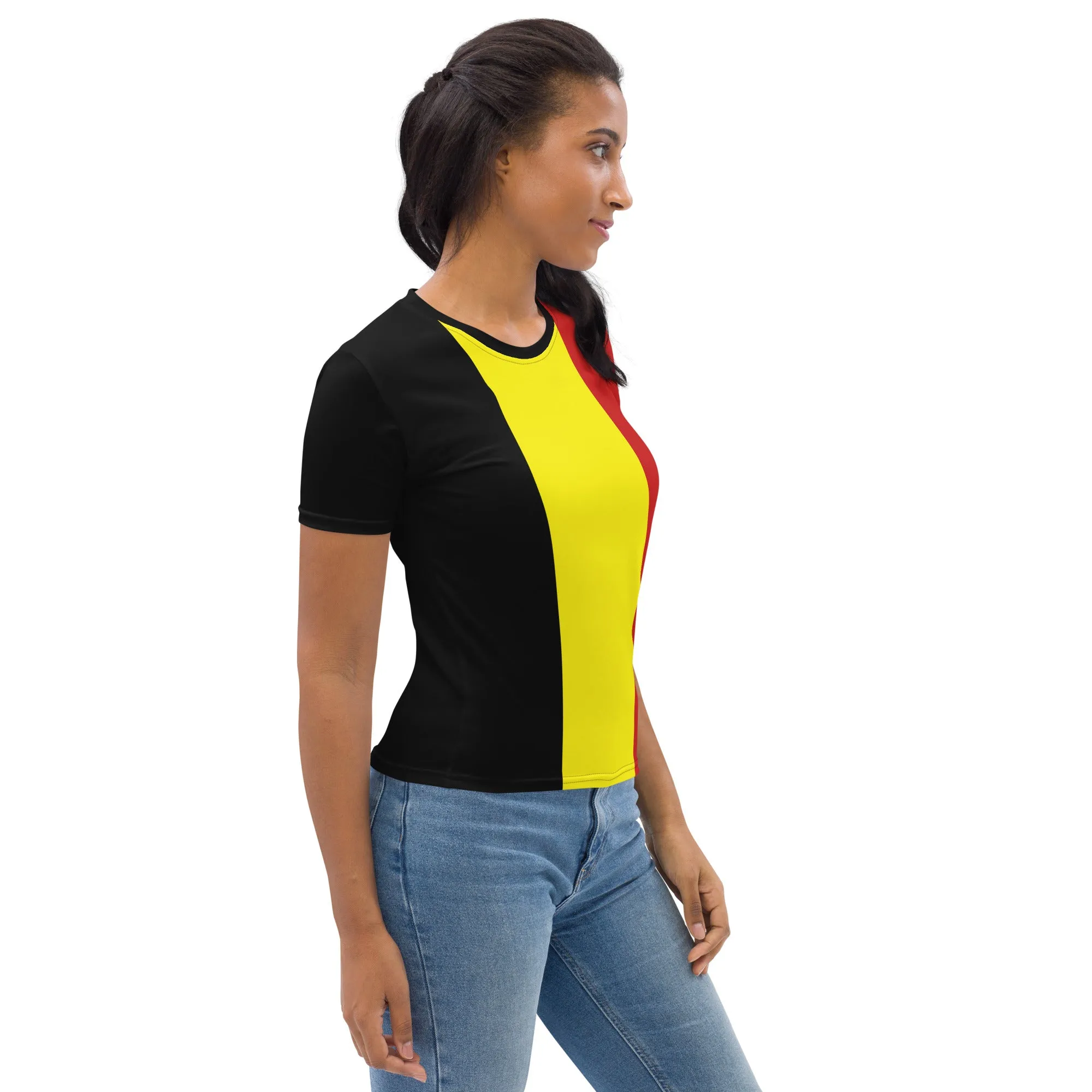 Belgium Flag T-shirt For Women