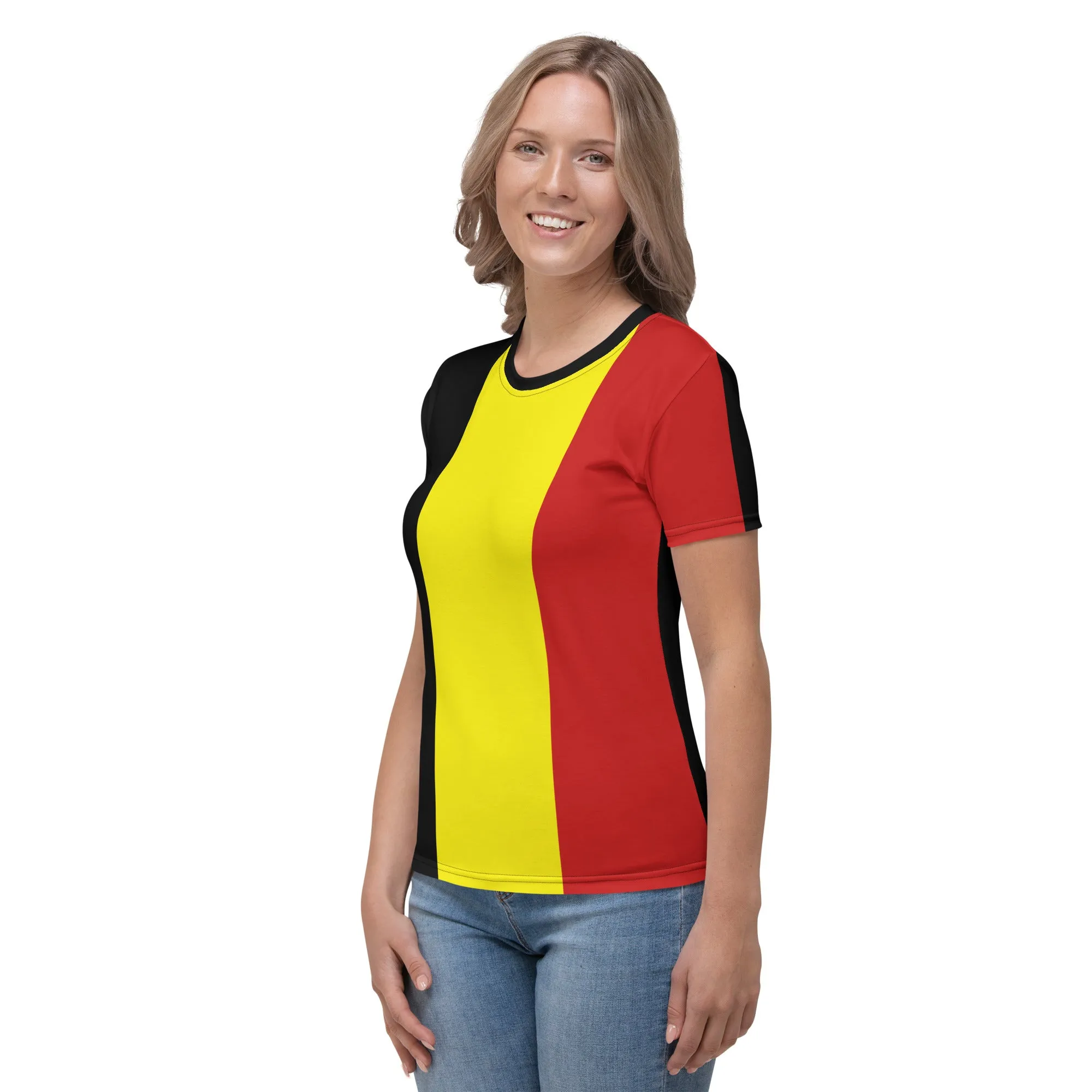 Belgium Flag T-shirt For Women