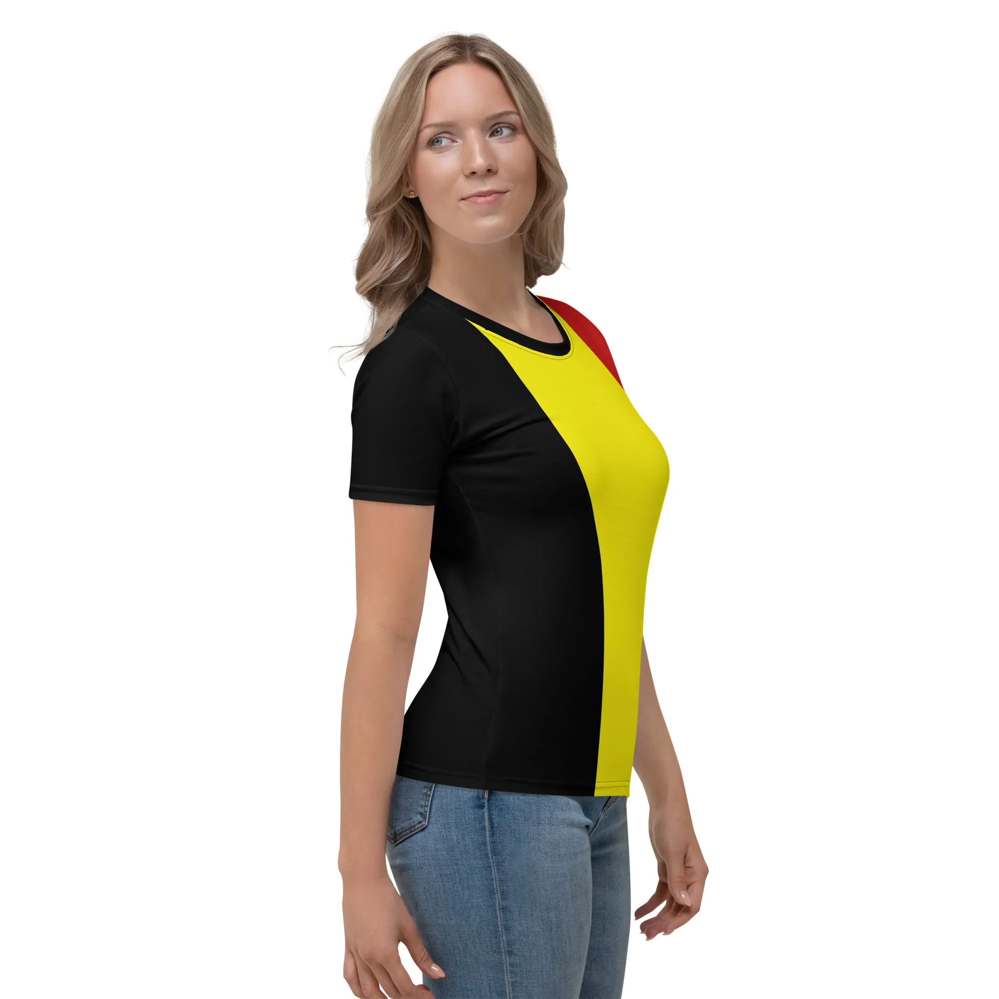 Belgium Flag T-shirt For Women