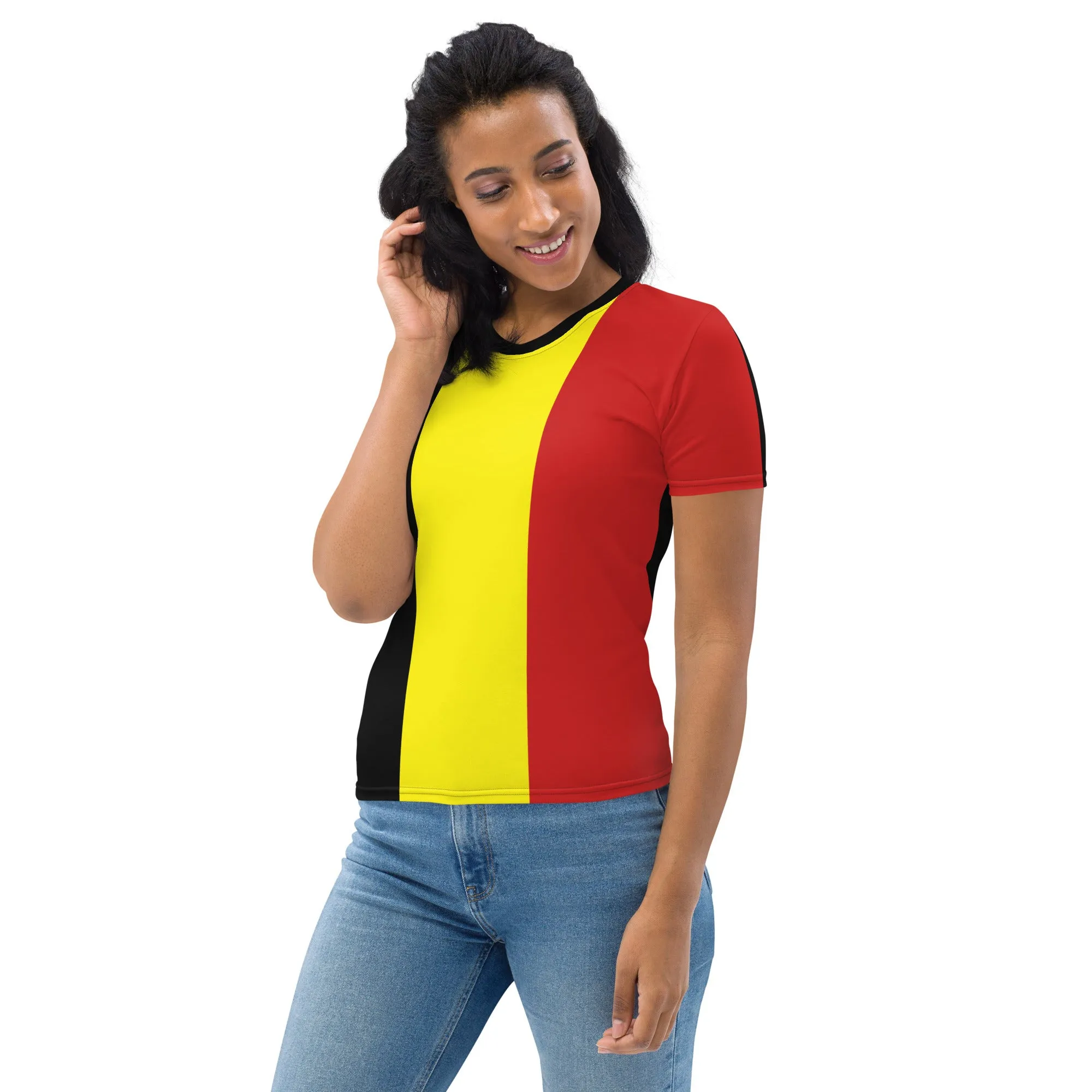 Belgium Flag T-shirt For Women