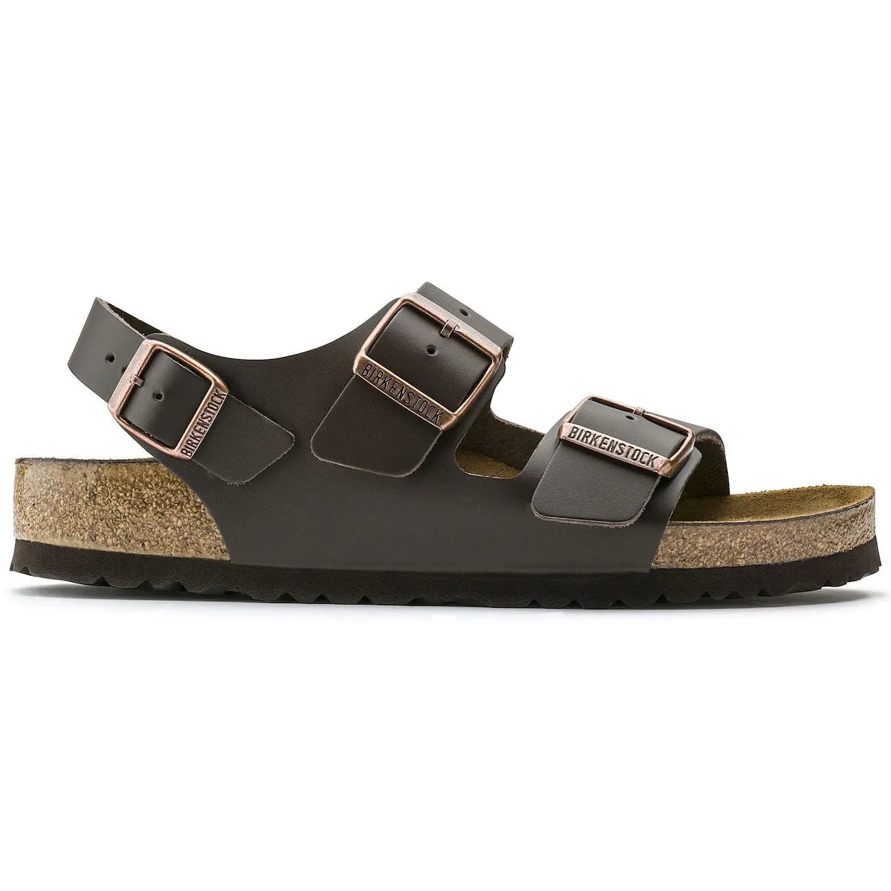 Birkenstock Classic, Milano, Smooth Leather, Regular Fit, Dark Brown