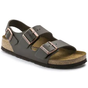 Birkenstock Classic, Milano, Smooth Leather, Regular Fit, Dark Brown