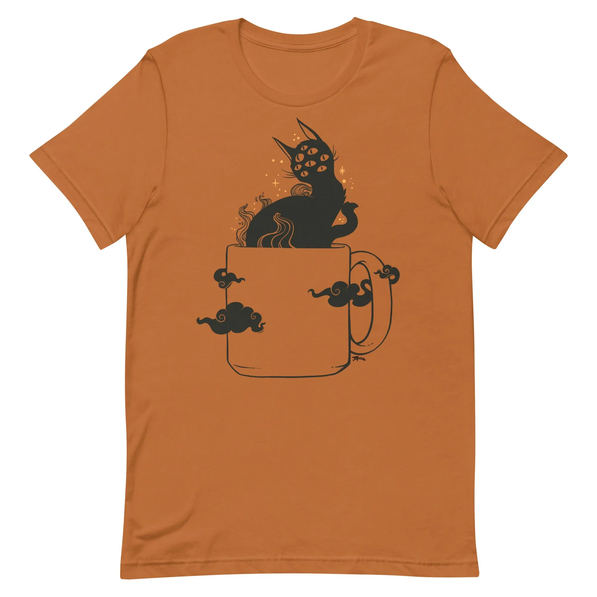 Cat In Coffee Cup, Unisex T-Shirt