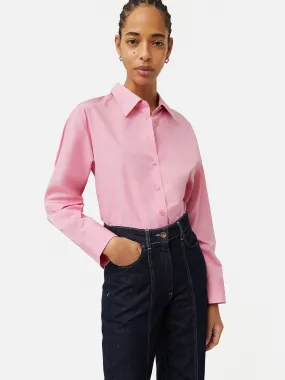 Cotton Poplin Shirt | Pink