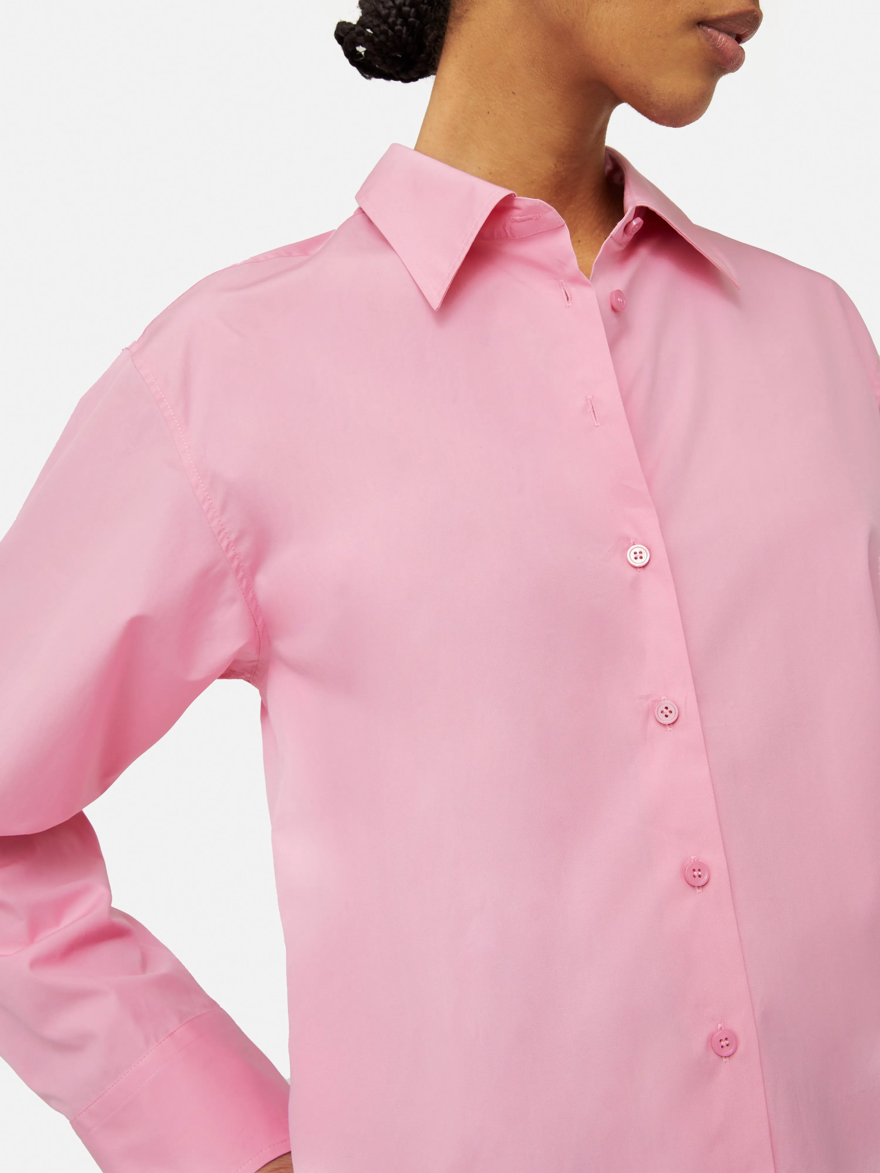 Cotton Poplin Shirt | Pink