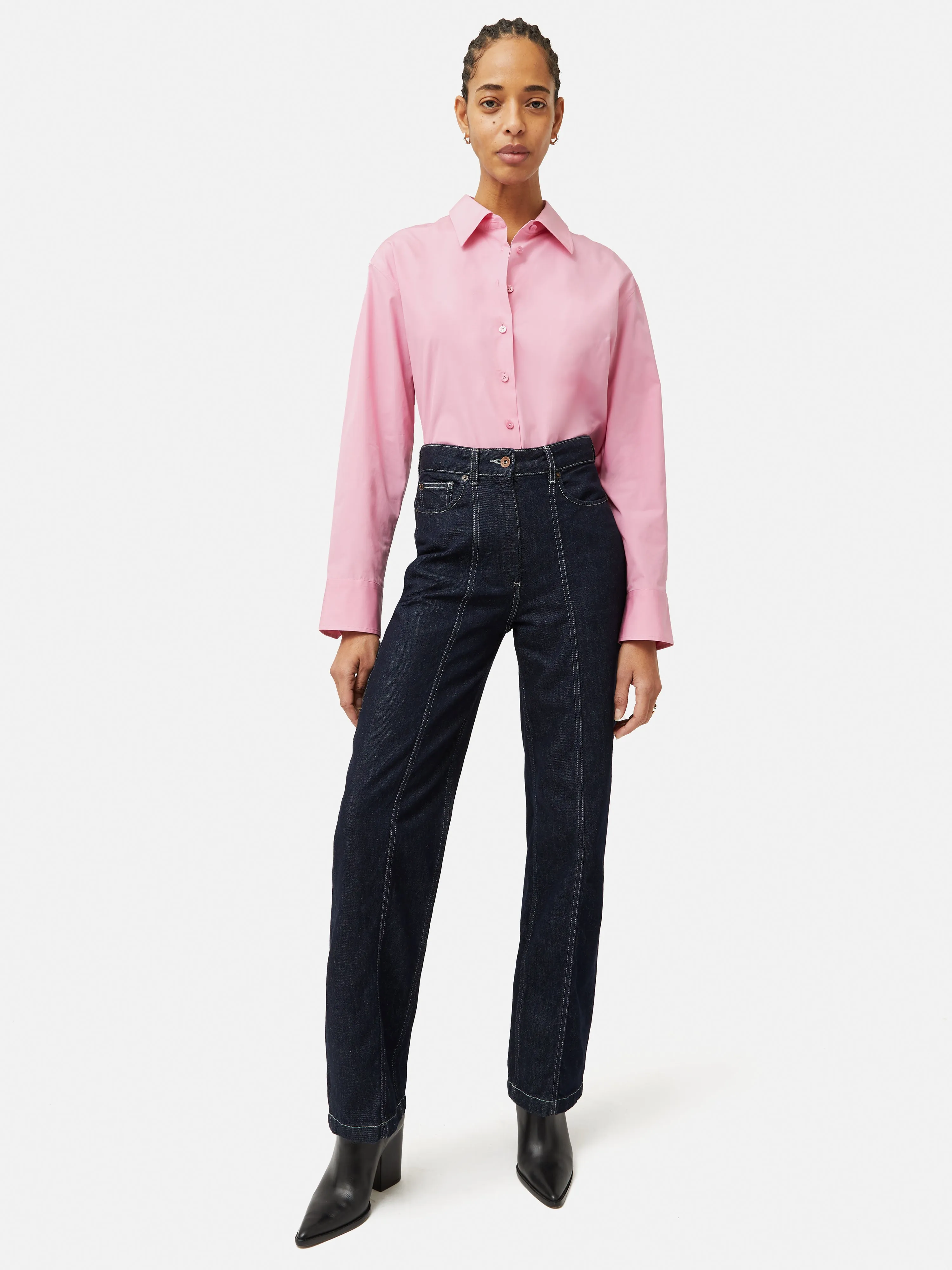 Cotton Poplin Shirt | Pink