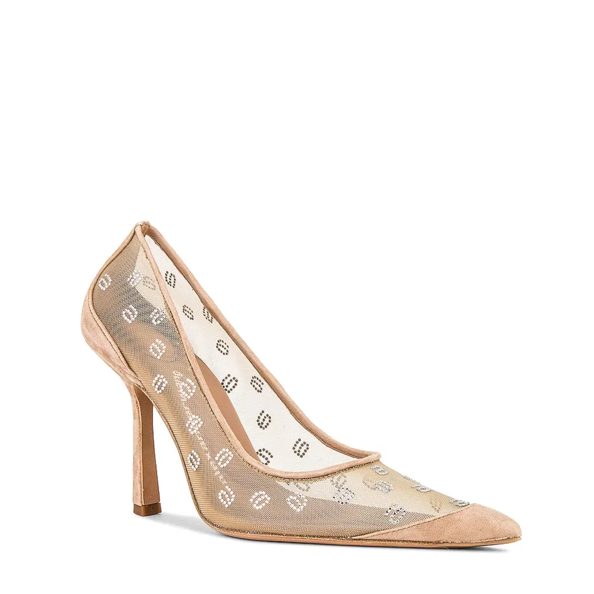 Delphine 105 Crystal Pump, Nude