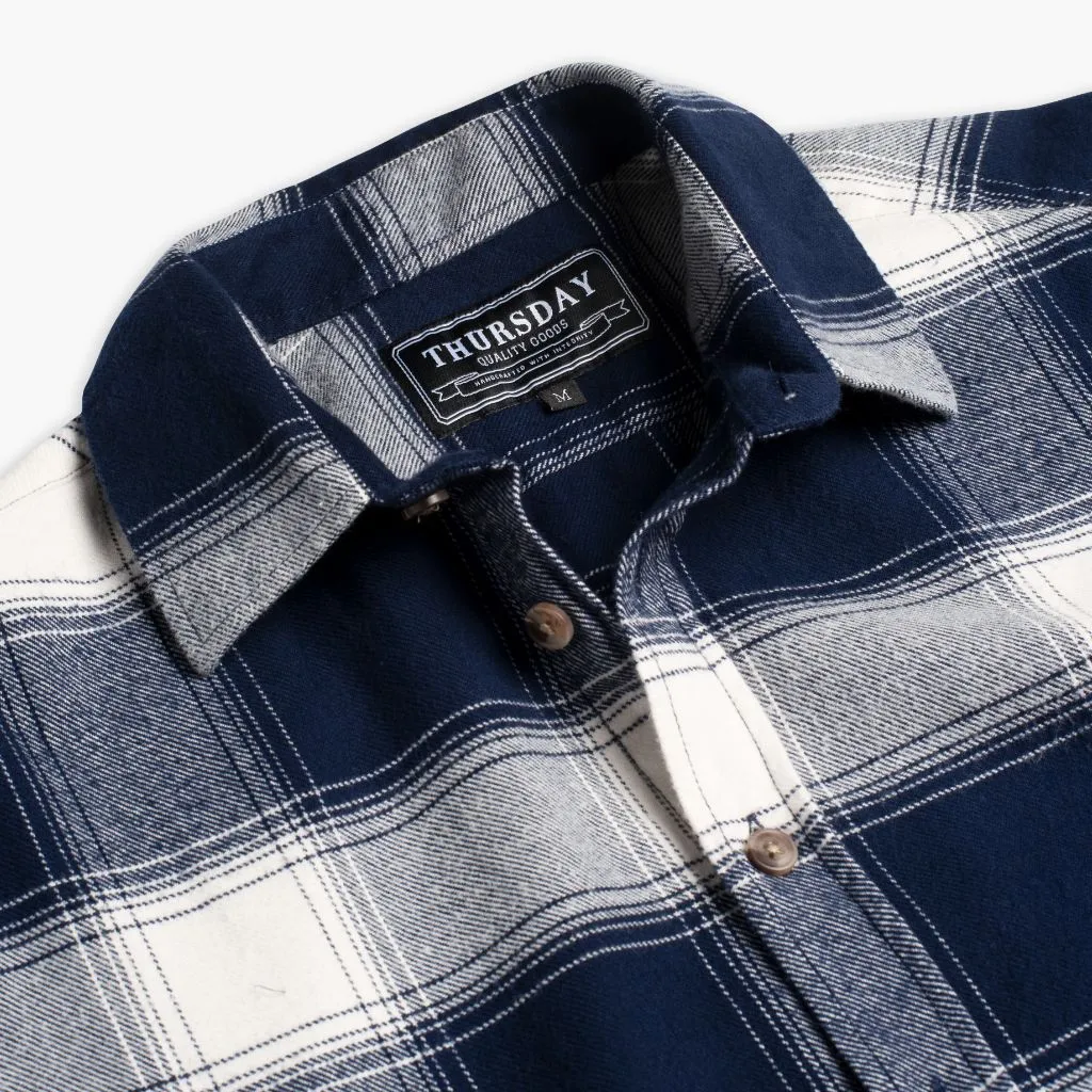 Forever Flannel Shirt | Navy & Cream