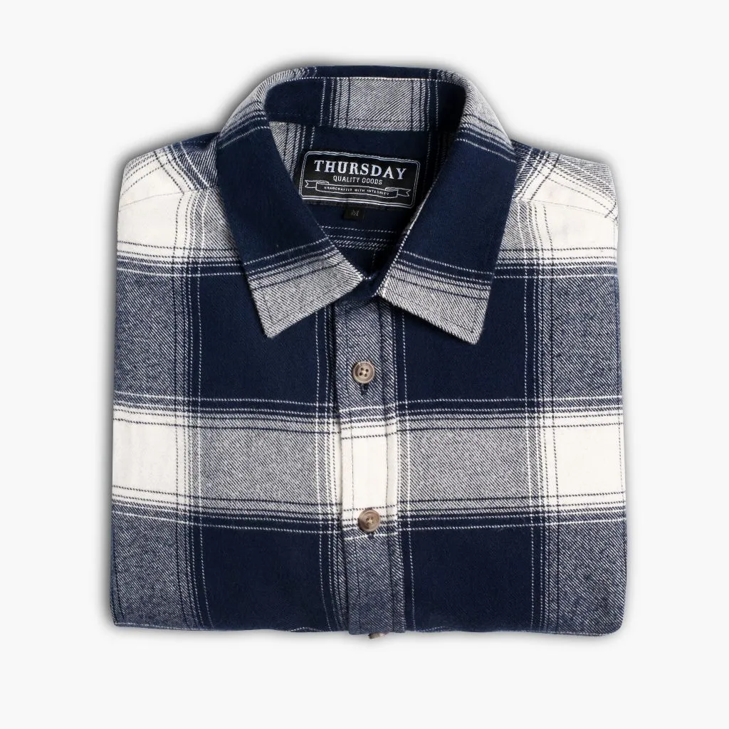 Forever Flannel Shirt | Navy & Cream