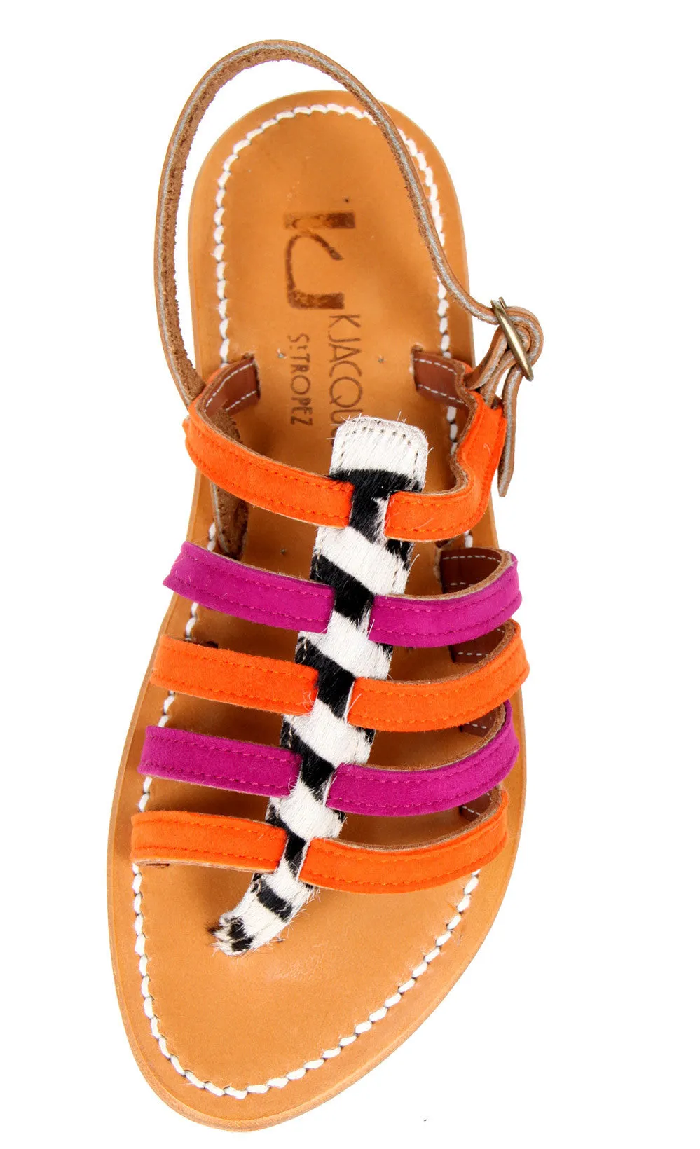 Homere Zebra, Orange/Pink