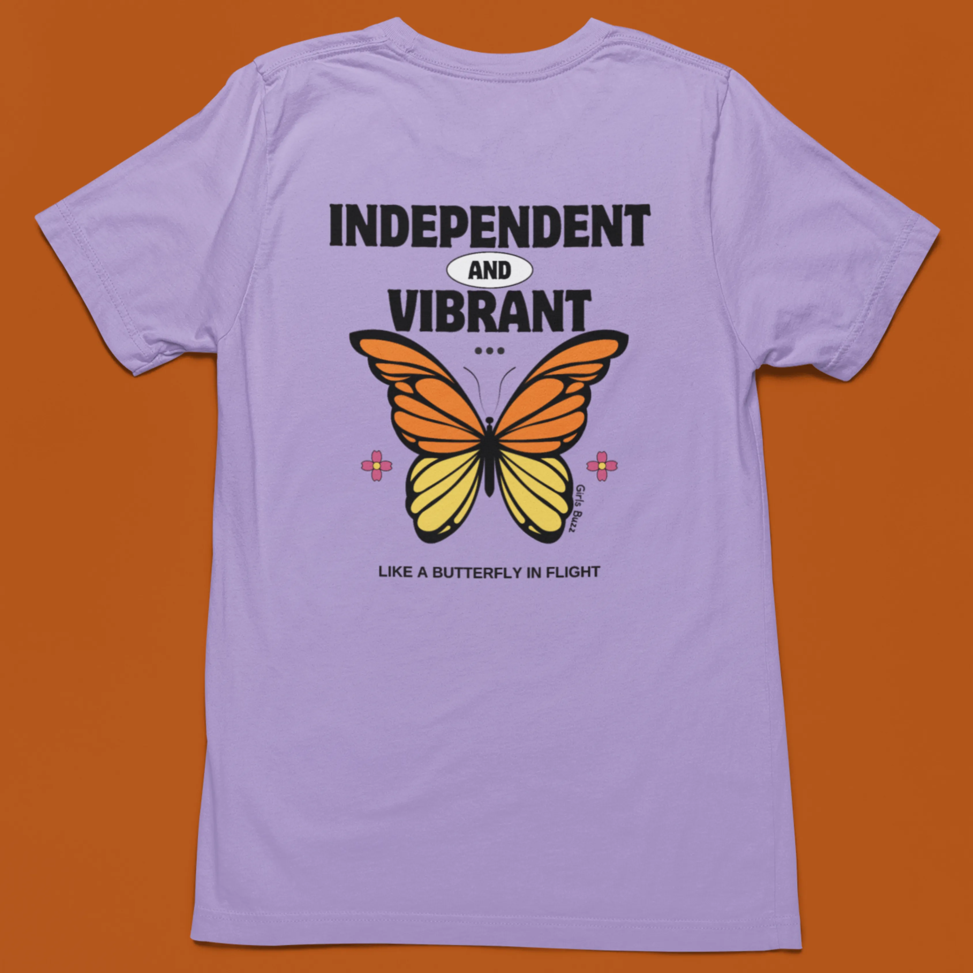 Independent And Vibrant Back Printed Oversized Tee