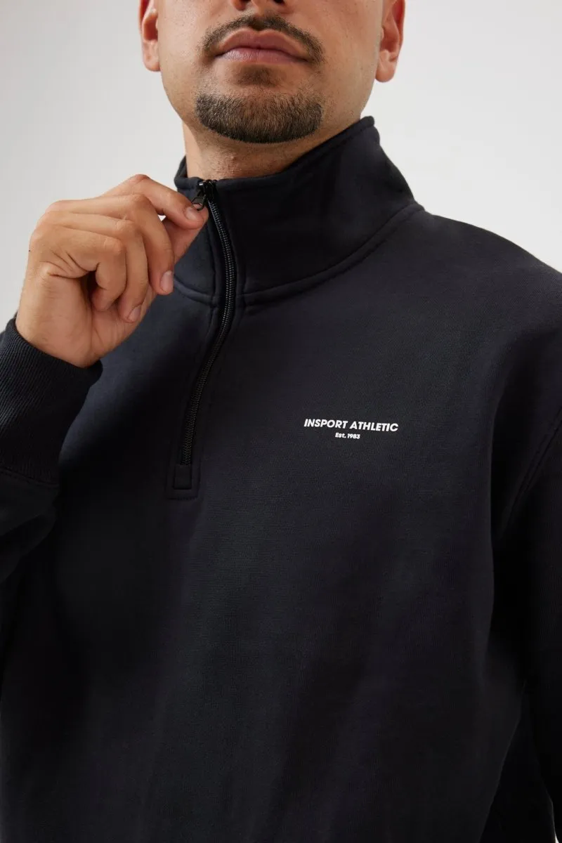 INSPORT MEN'S QUARTER ZIP BLACK