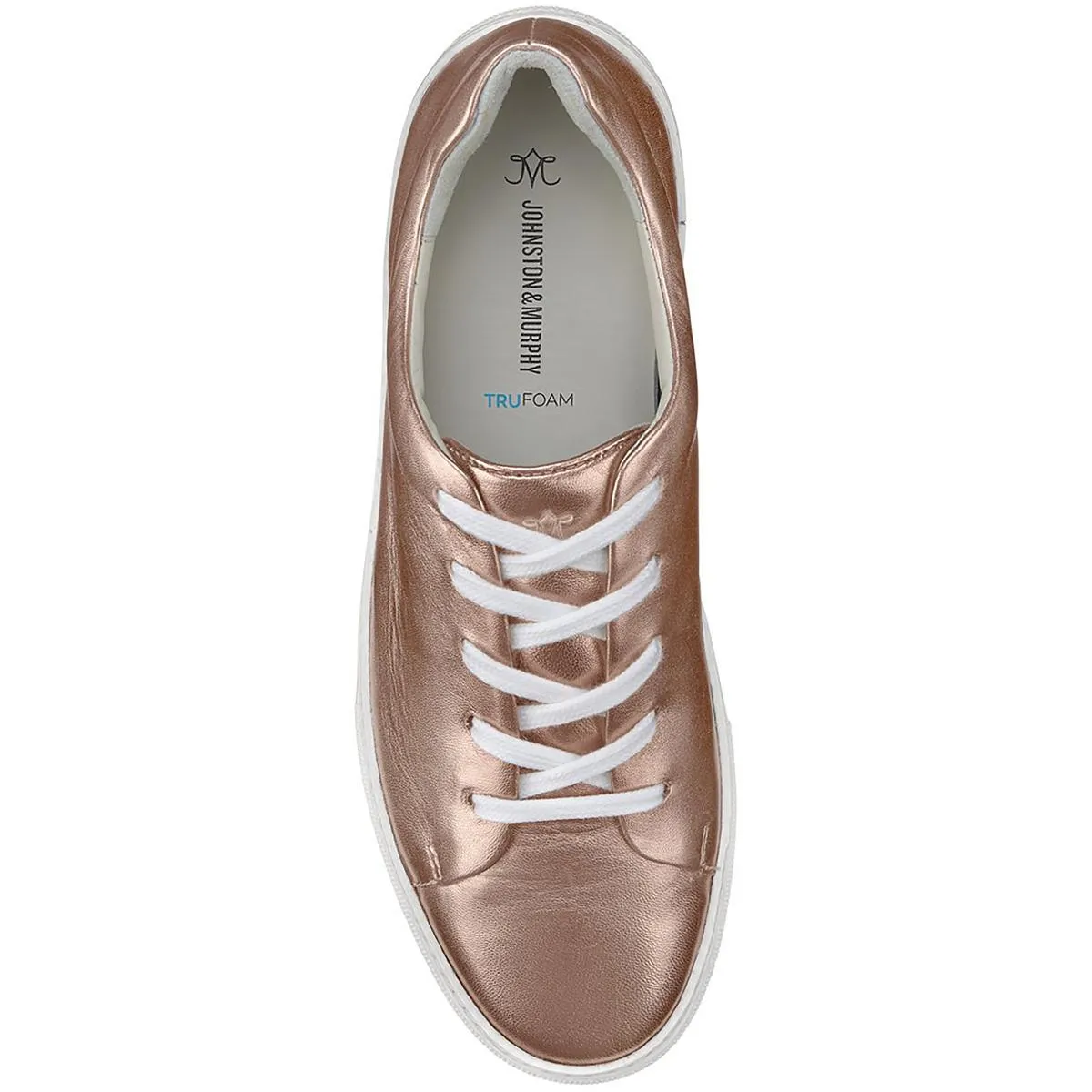 Johnston & Murphy Womens Callie Faux Leather Casual And Fashion Sneakers