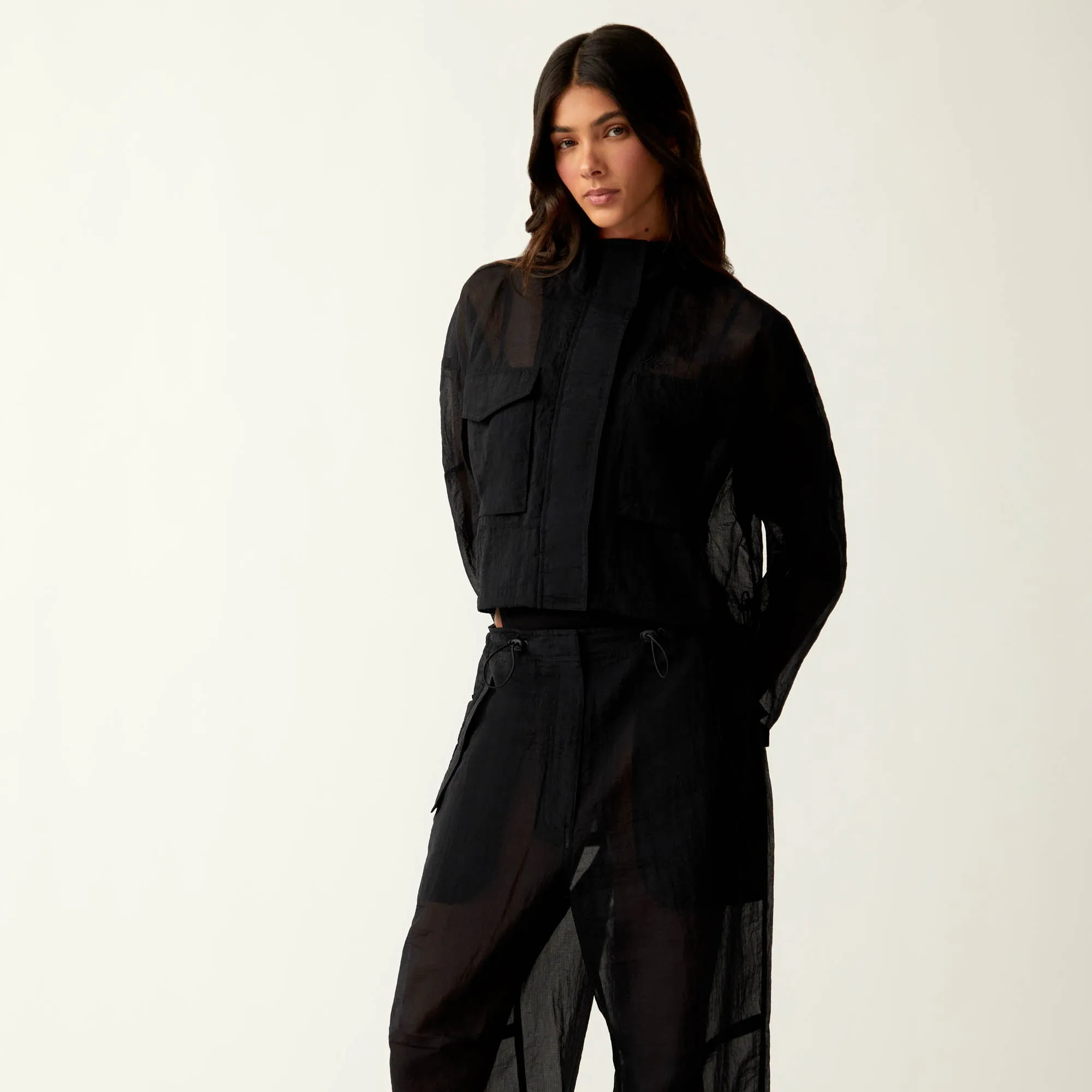 Kith Women Shiloh Cropped Surplus Jacket - Black