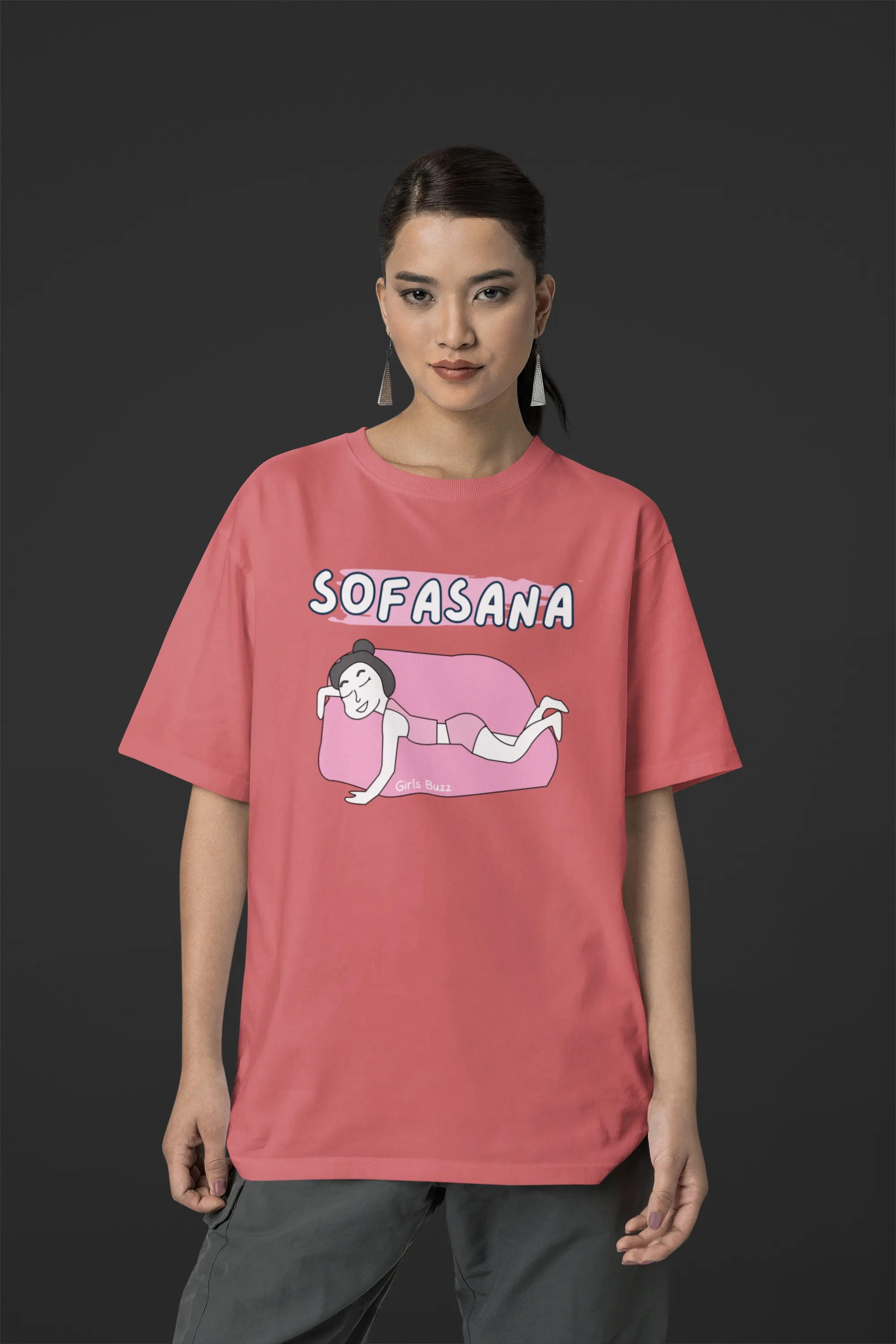 Lazy Sofasana Oversized Yoga Tee