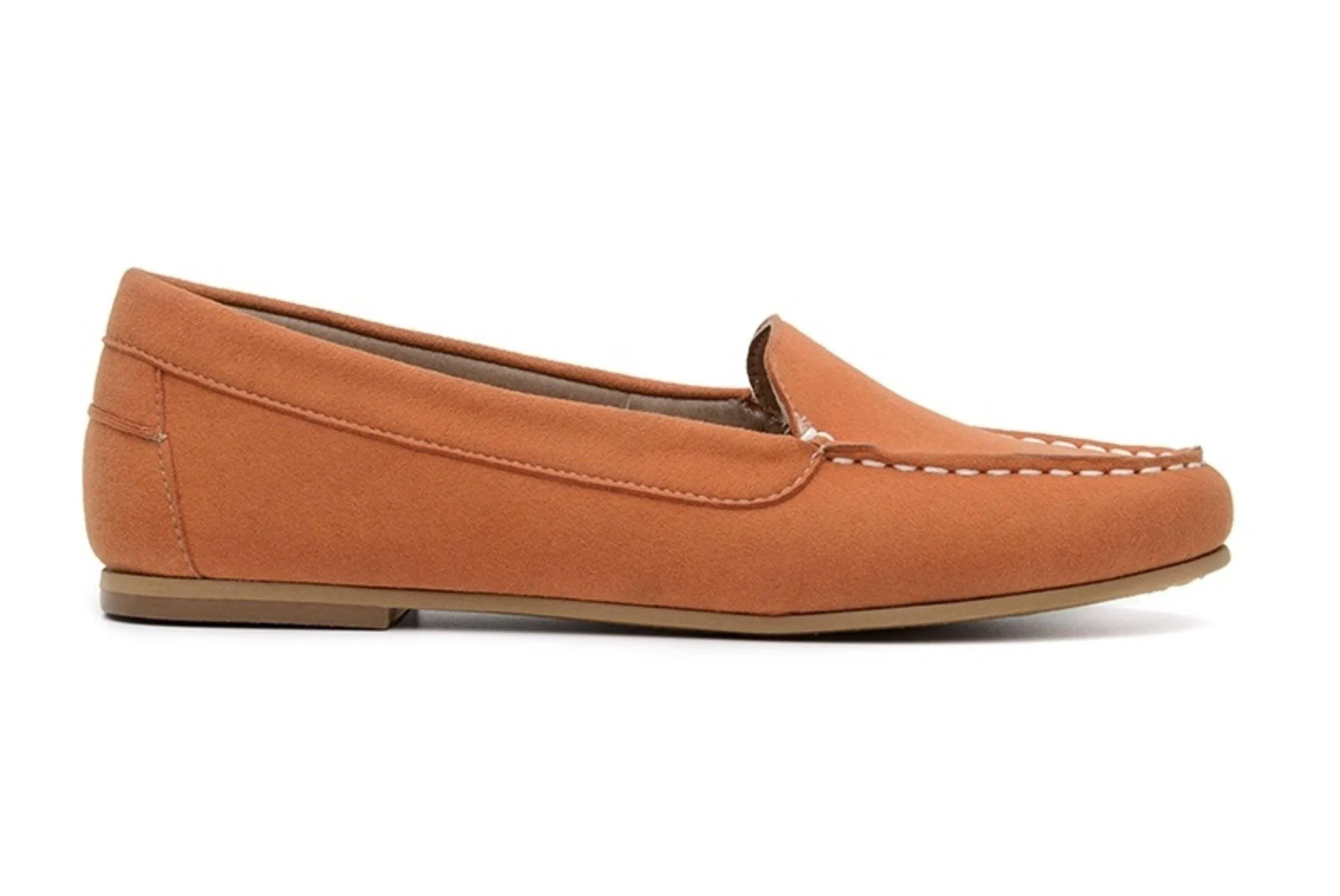 'Luisa' vegan-suede women's moccasin Ahimsa Shoes - orange