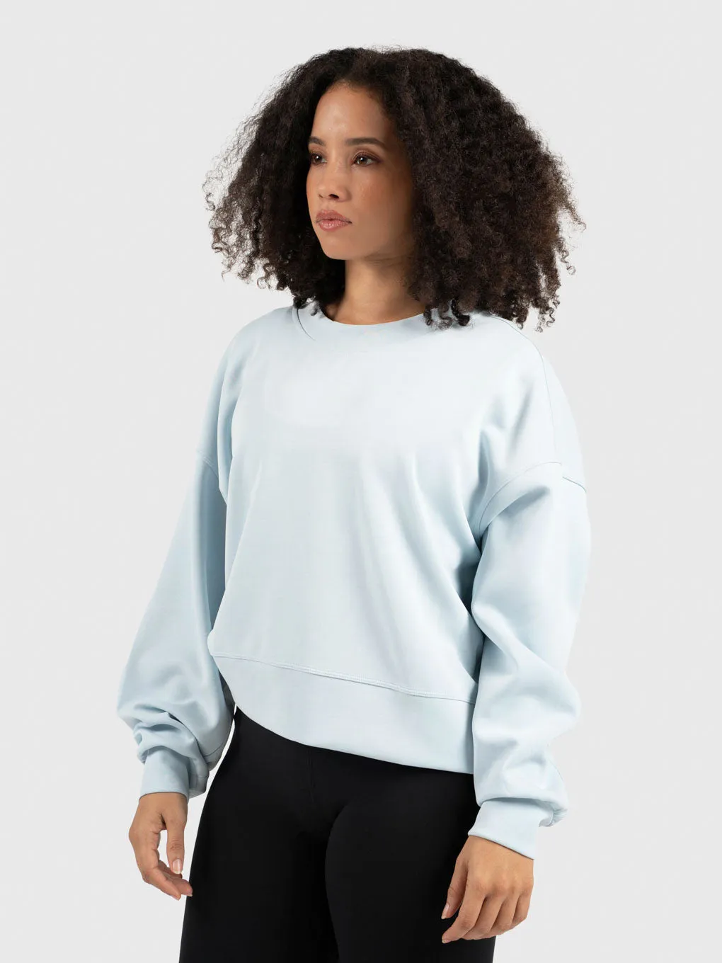 LULULEMON POWDER BLUE PERFECTLY OVERSIZED CROP