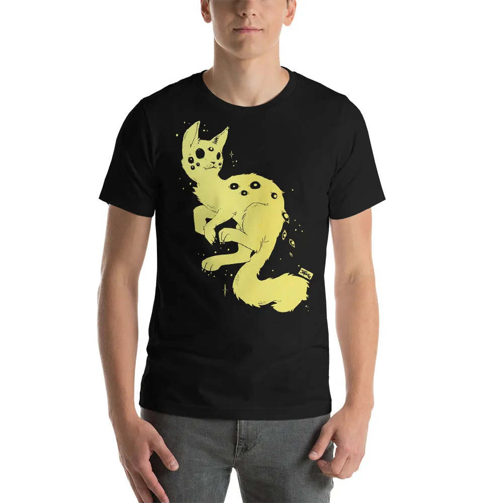 Many Eyed Spider Cat, Unisex T-Shirt, Black