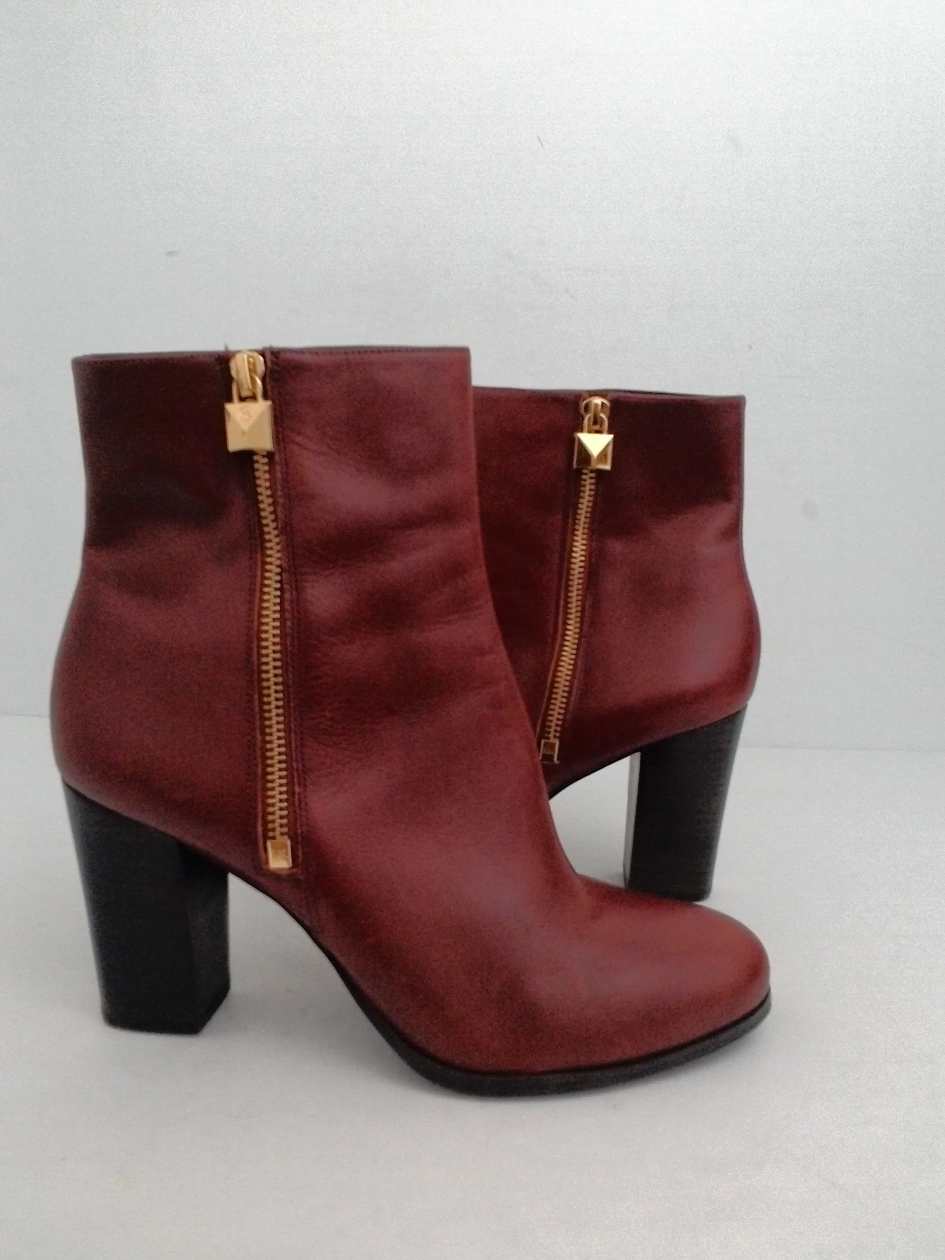 Michael Kors Women's Burnt Red Booties Size 9.5 M