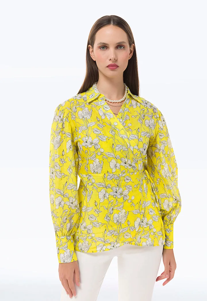 Open Front Floral Shirt