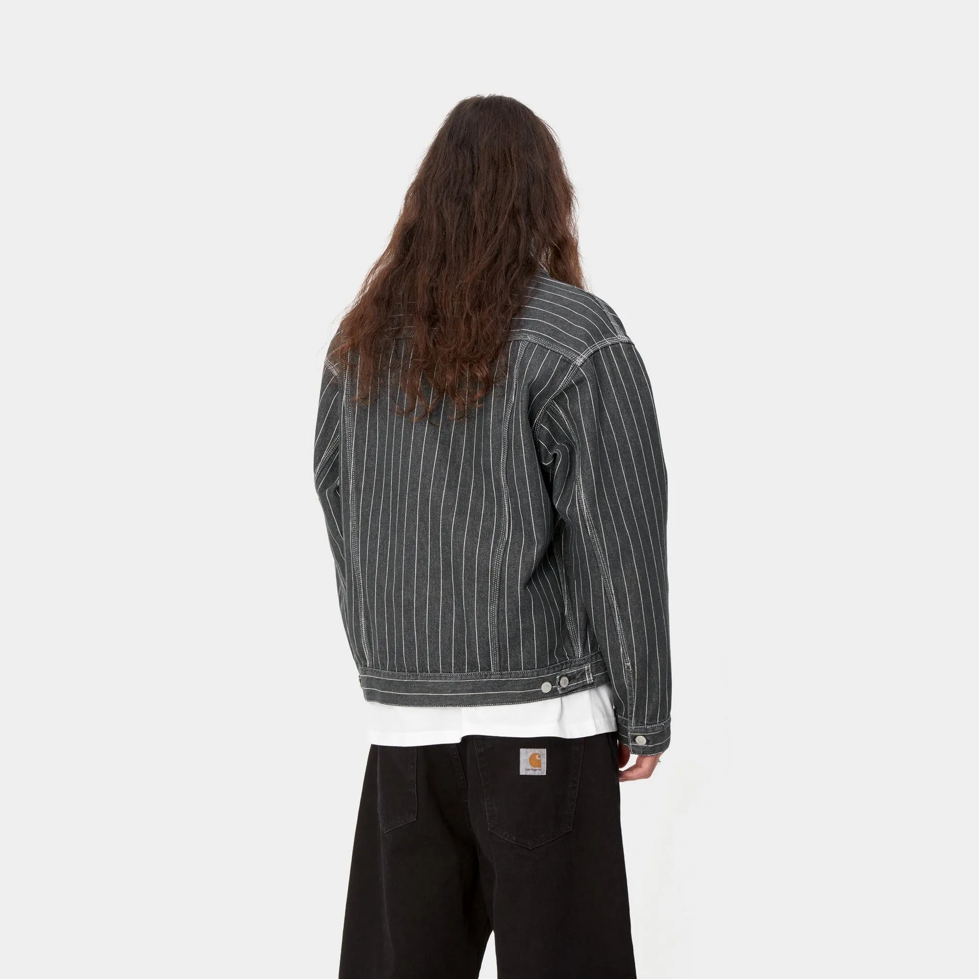 Orlean Stripe Jacket | Black / White (stone washed)