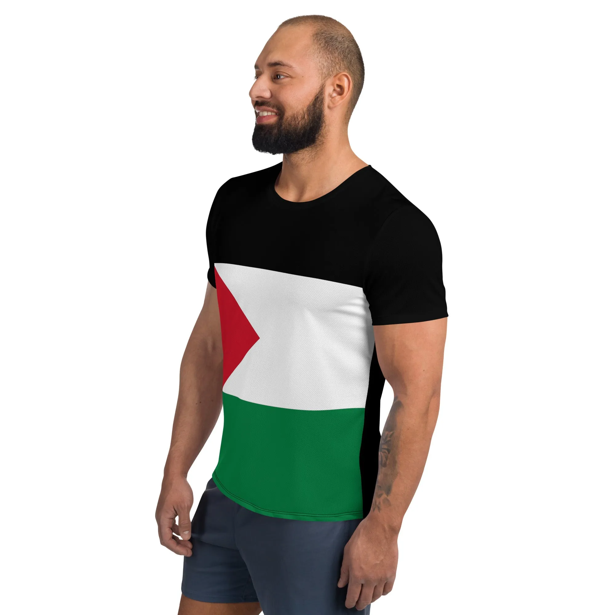 Palestine Tshirt Flag Color For Men   Free Gift: Palestine Bracelet