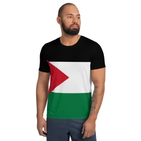 Palestine Tshirt Flag Color For Men   Free Gift: Palestine Bracelet