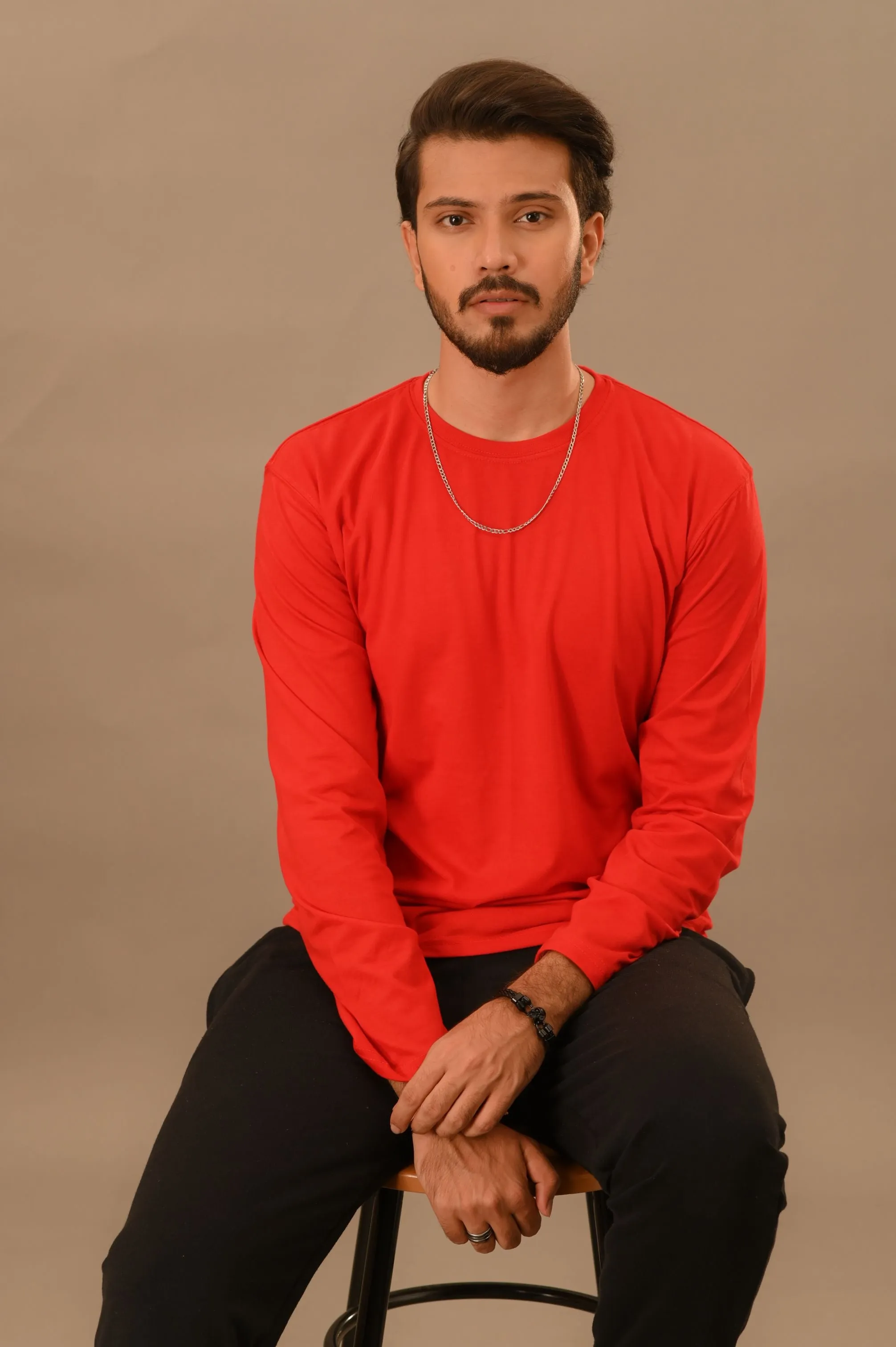 Red Full Sleeve T-Shirt - Men