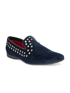 Rockstud Blue Slip-ons