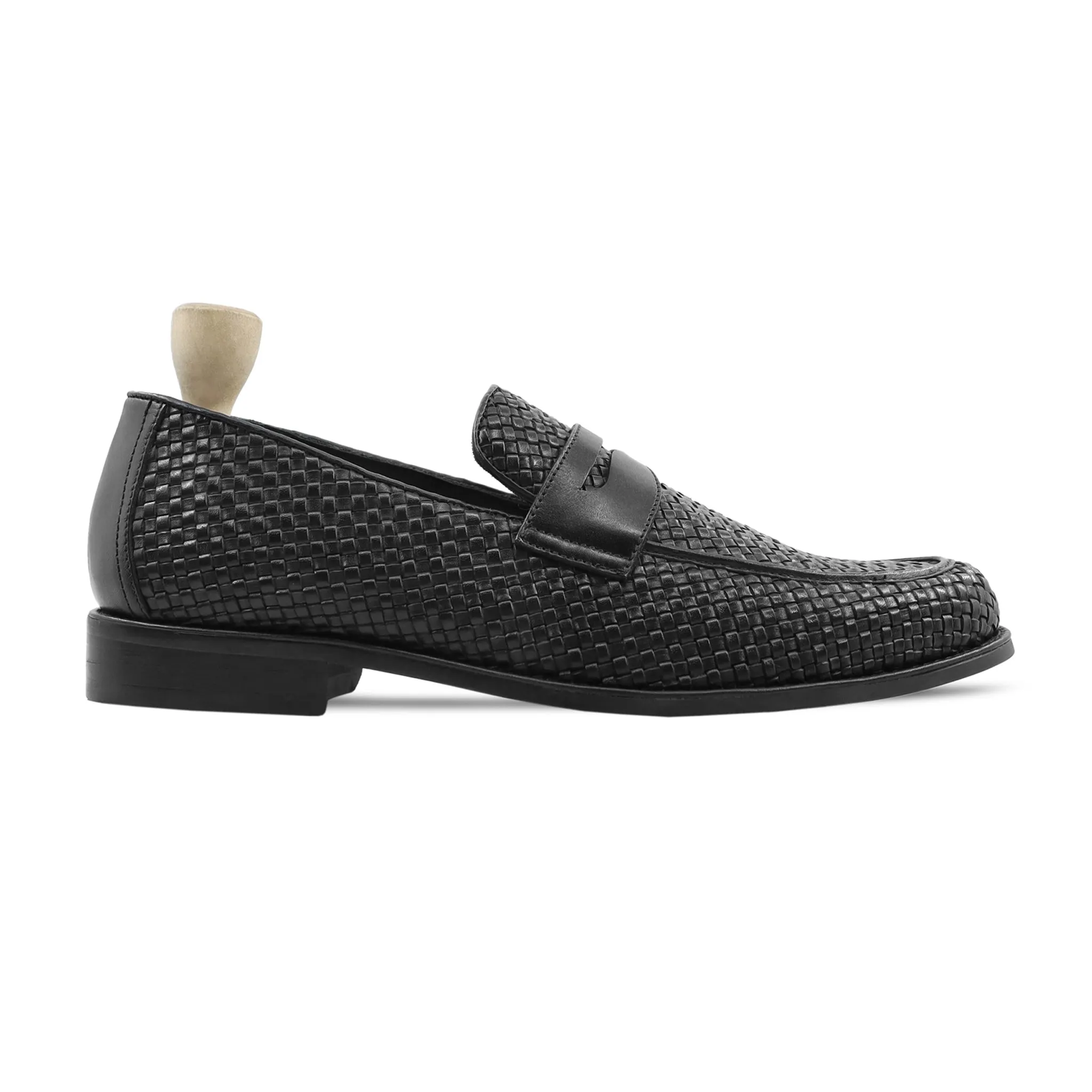 Rybnik - Men' Black Woven Loafer