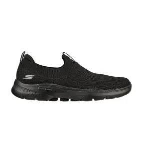 SKECHERS WOMEN'S GOWALK 6 - OCEAN CRYSTAL BLACK SLIP-ON SHOES