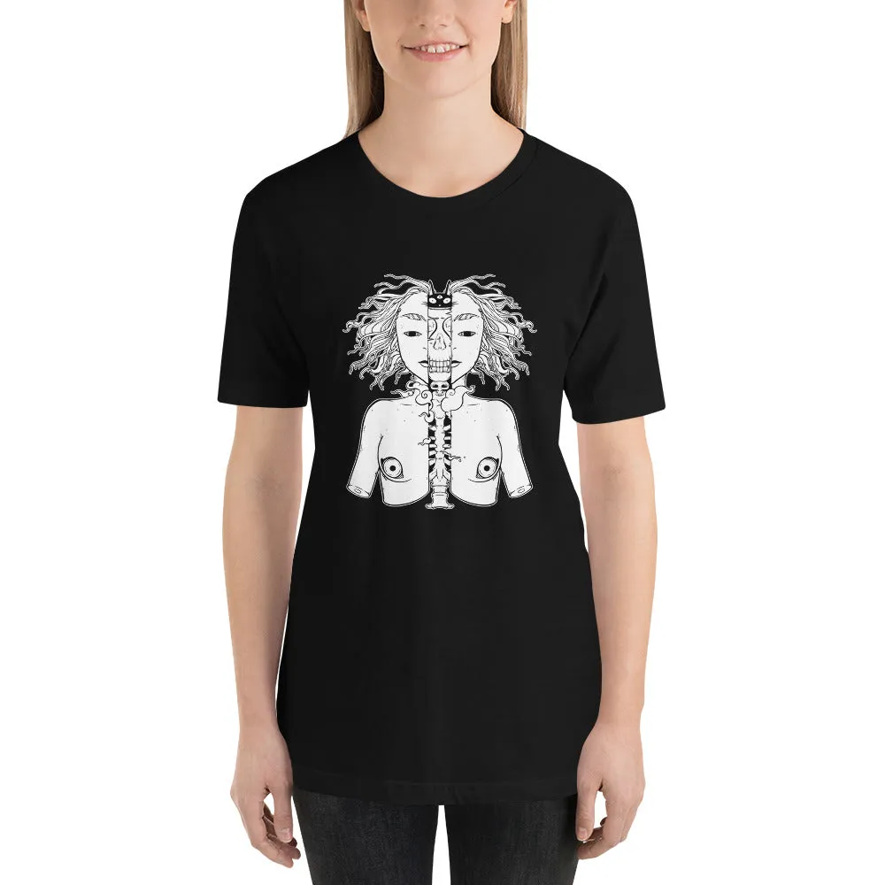 Skeleton Girl, Unisex T-Shirt, Black