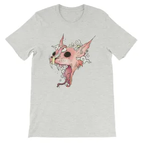 Split Faced Cat, Unisex T-Shirt, Athletic Heather