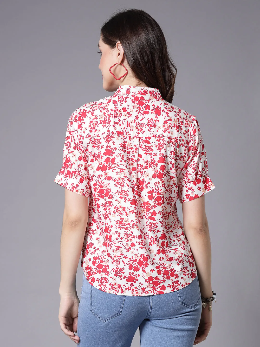 Style Quotient Women Floral Printed Relaxed Smart Casual Top