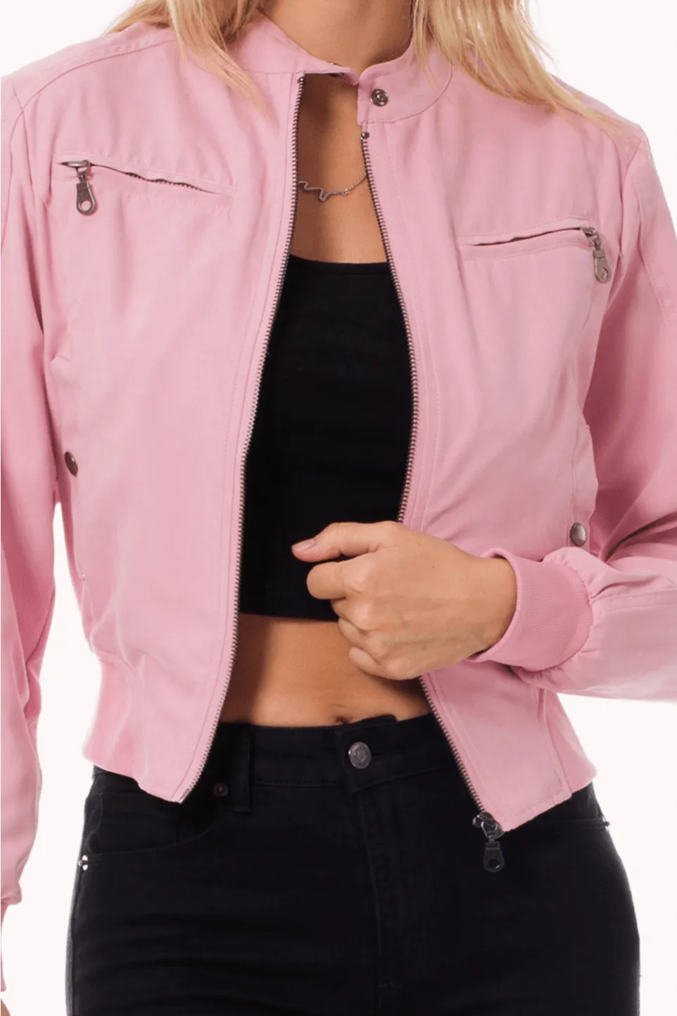 Suede Bomber Jacket