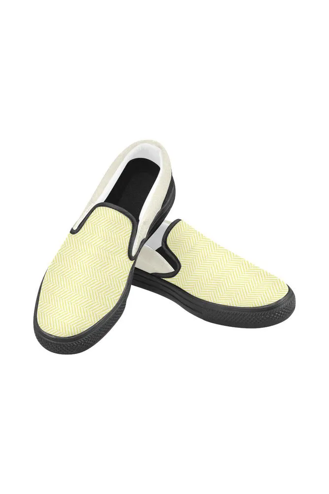 Sweet Corn Men's Slip-on Canvas Shoes (Model 019)