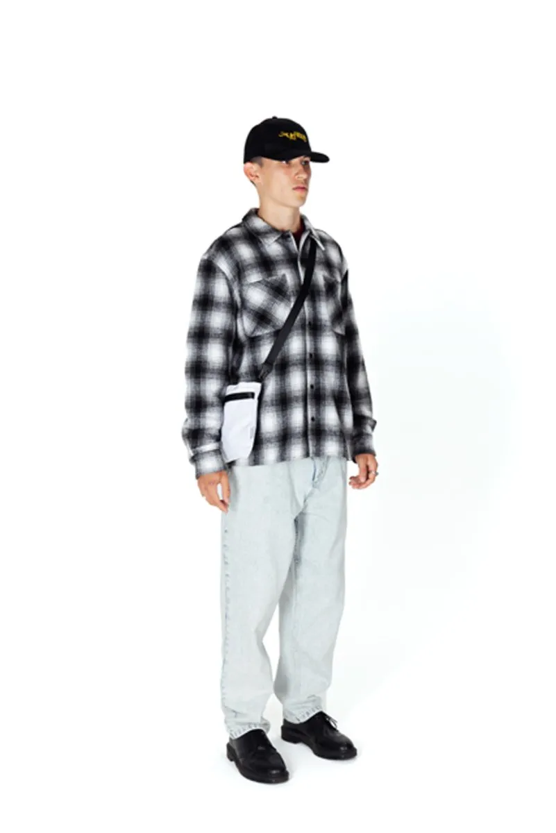 Taikan Heavyweight Plaid Shirt-Black