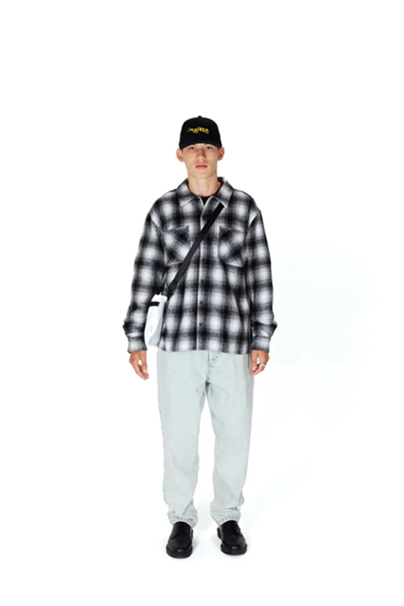 Taikan Heavyweight Plaid Shirt-Black