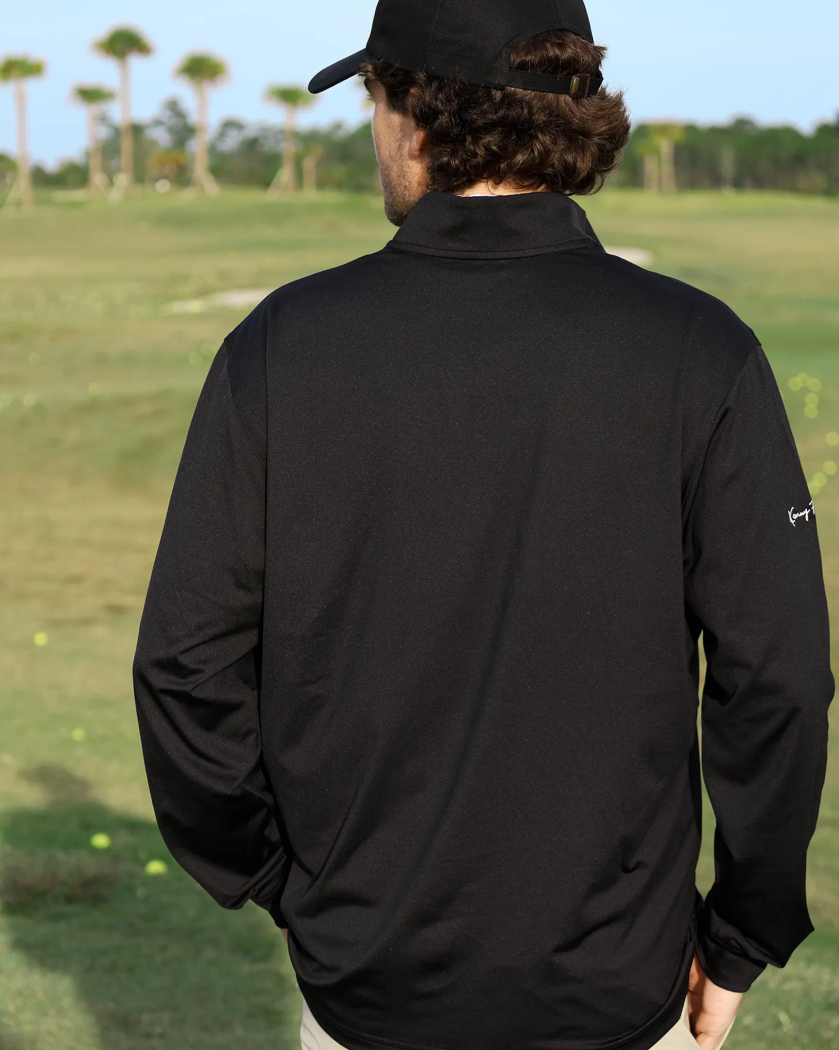 The Lights Out - Black Quarter Zip Pullover